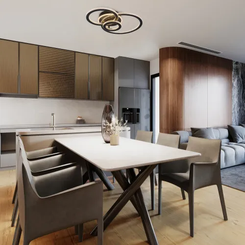 Rábalux Maziar fekete LED mennyezeti lámpa (RAB-71392) LED 1 izzós IP20