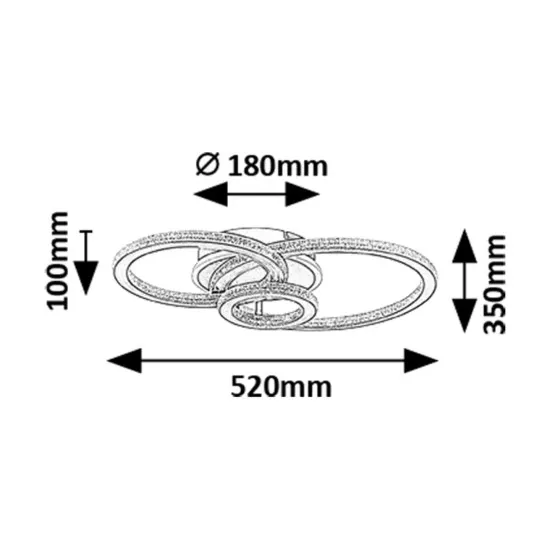 Rábalux Maziar fekete LED mennyezeti lámpa (RAB-71392) LED 1 izzós IP20