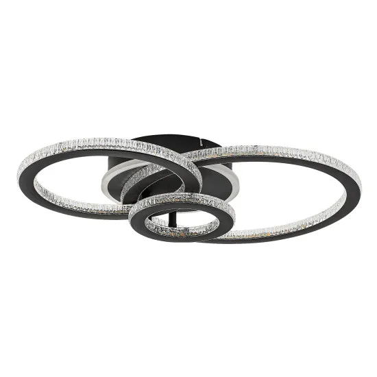 Rábalux Maziar fekete LED mennyezeti lámpa (RAB-71392) LED 1 izzós IP20