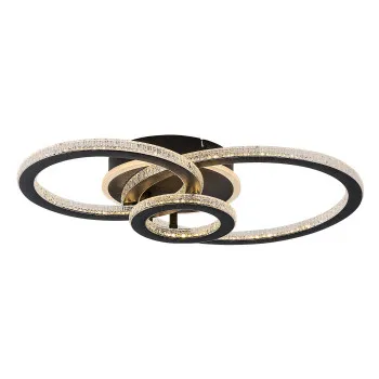 Rábalux Maziar fekete LED mennyezeti lámpa (RAB-71392) LED 1 izzós IP20