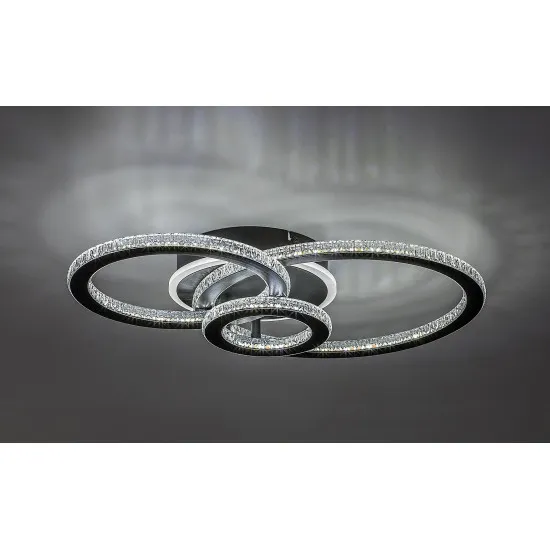 Rábalux Maziar fekete LED mennyezeti lámpa (RAB-71392) LED 1 izzós IP20