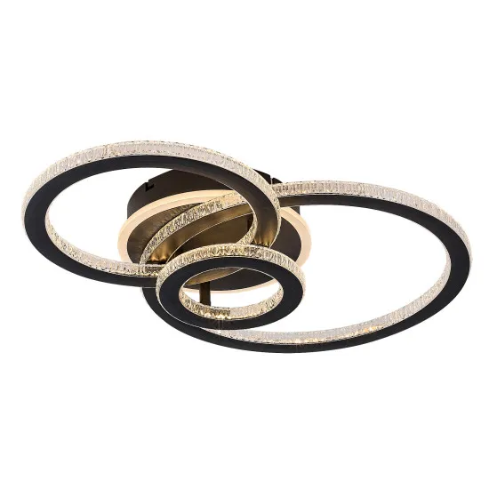 Rábalux Maziar fekete LED mennyezeti lámpa (RAB-71392) LED 1 izzós IP20