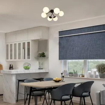 Rábalux Meduza matt fekete mennyezeti lámpa (RAB-71294) E14 6 izzós IP20