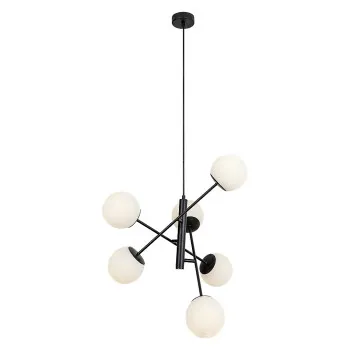 Rábalux Meduza matt fekete függesztett lámpa (RAB-72194) E14 6 izzós IP20