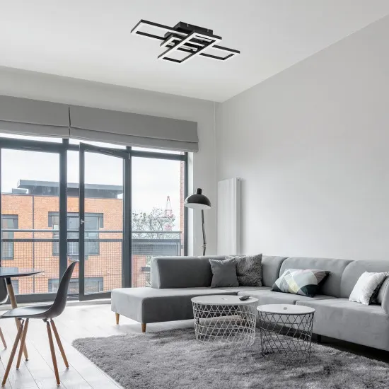 Rábalux Mereni fekete LED mennyezeti lámpa (RAB-71394) LED 1 izzós IP20