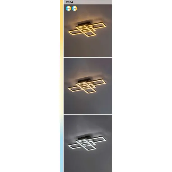 Rábalux Mereni fekete LED mennyezeti lámpa (RAB-71394) LED 1 izzós IP20