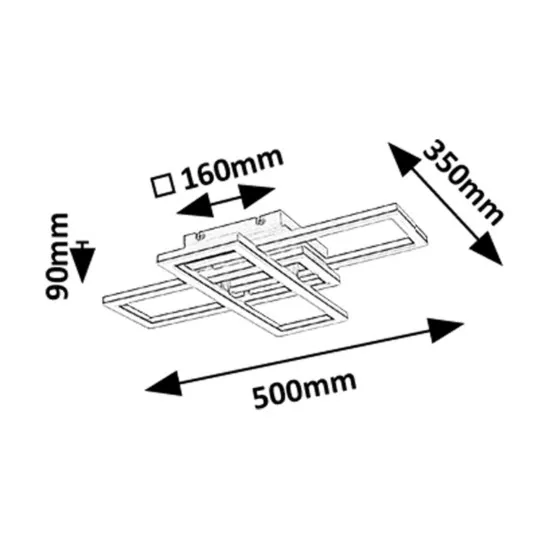Rábalux Mereni fekete LED mennyezeti lámpa (RAB-71394) LED 1 izzós IP20