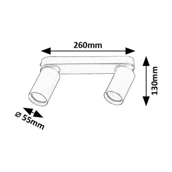 Rábalux Mirina arany mennyezeti spotlámpa (RAB-73076) GU10 2 izzós IP20