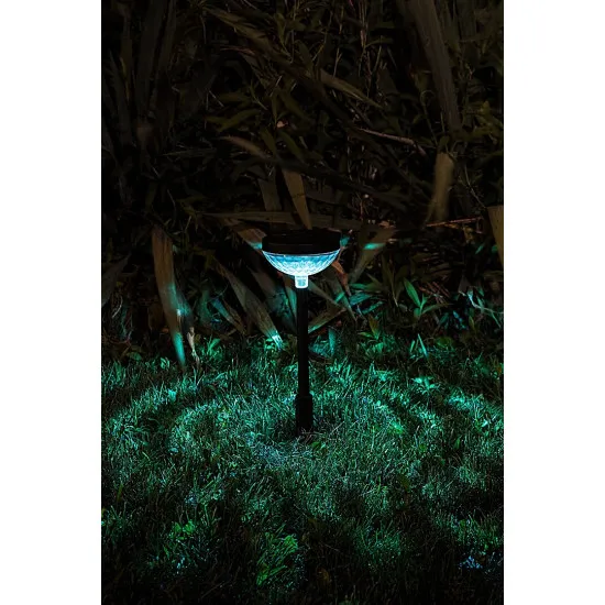 Rábalux Monor fekete LED napelemes kültéri leszúrható lámpa (RAB-77177) LED 1 izzós IP44