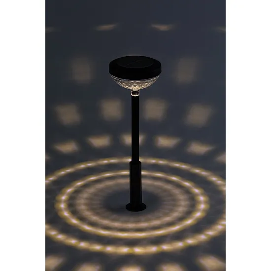 Rábalux Monor fekete LED napelemes kültéri leszúrható lámpa (RAB-77177) LED 1 izzós IP44