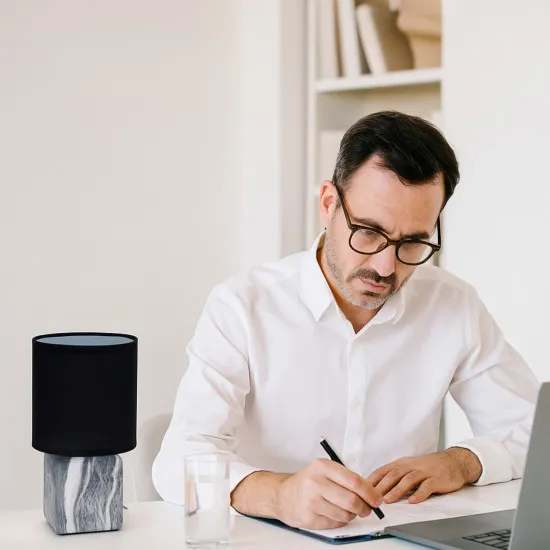 Rábalux Nalisa fehér-fekete asztali lámpa (RAB-74068) E14 1 izzós IP20