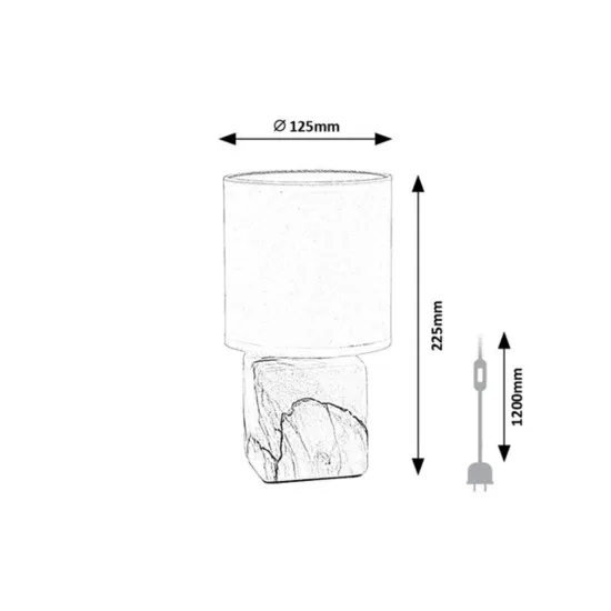 Rábalux Nalisa fehér-fekete asztali lámpa (RAB-74069) E14 1 izzós IP20
