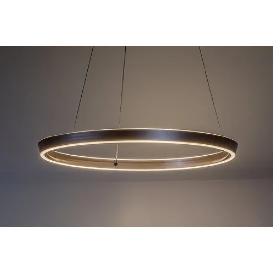 Rábalux Nevira barna-fehér távirányítós LED függesztett lámpa (RAB-72402) LED 1 izzós IP20
