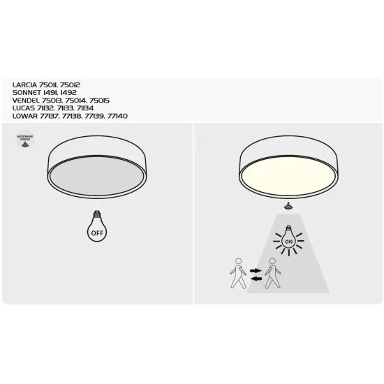Rábalux Nilin fehér-fekete LED mennyezeti lámpa (RAB-71140) LED 1 izzós IP20
