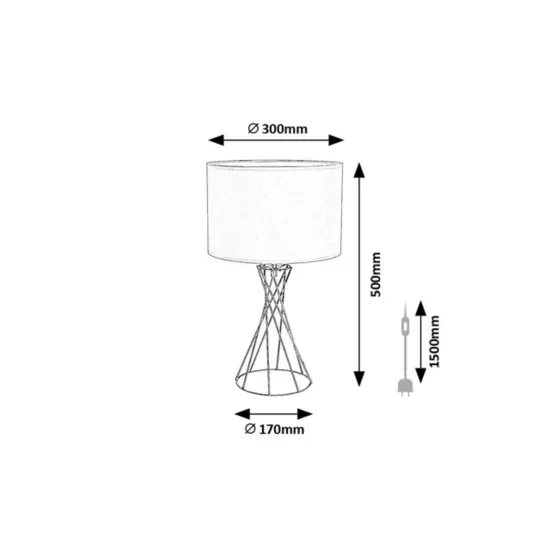 Rábalux Nivra arany asztali lámpa (RAB-74081) E27 1 izzós IP20