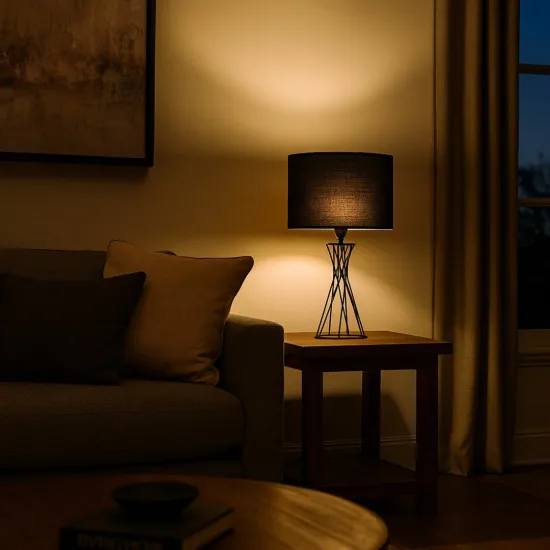 Rábalux Nivra fekete asztali lámpa (RAB-74082) E27 1 izzós IP20