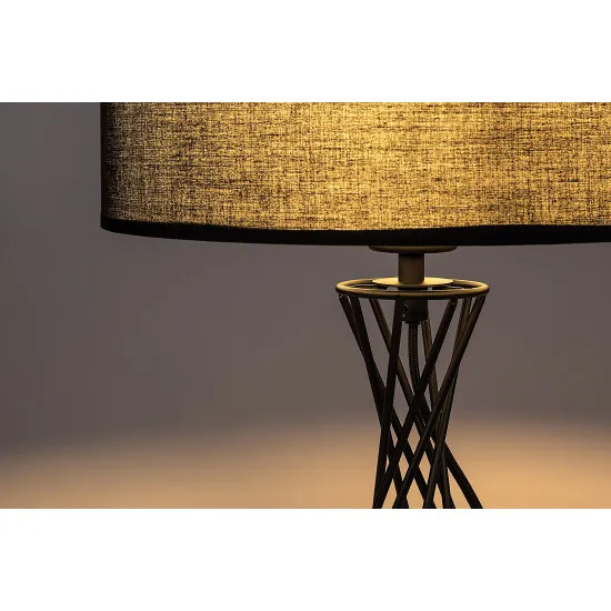 Rábalux Nivra fekete asztali lámpa (RAB-74082) E27 1 izzós IP20