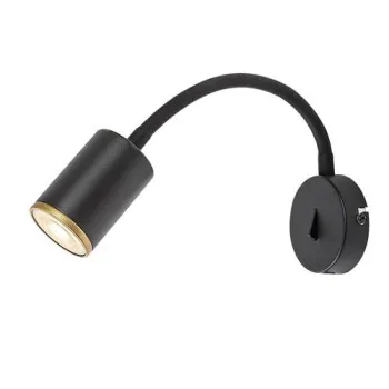 Rábalux Nolie fekete fali spotlámpa (RAB-73111) GU10 1 izzós IP20