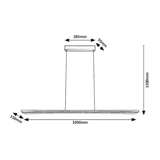 Rábalux Norael fekete LED függesztett lámpa (RAB-72026) LED 1 izzós IP20