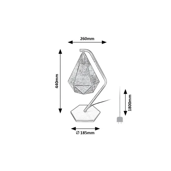Rábalux Norah arany asztali lámpa (RAB-74201) E14 1 izzós IP20