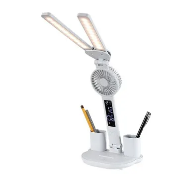 Rábalux Novilo fehér ventilátoros LED asztali lámpa (RAB-74030) LED 1 izzós IP20