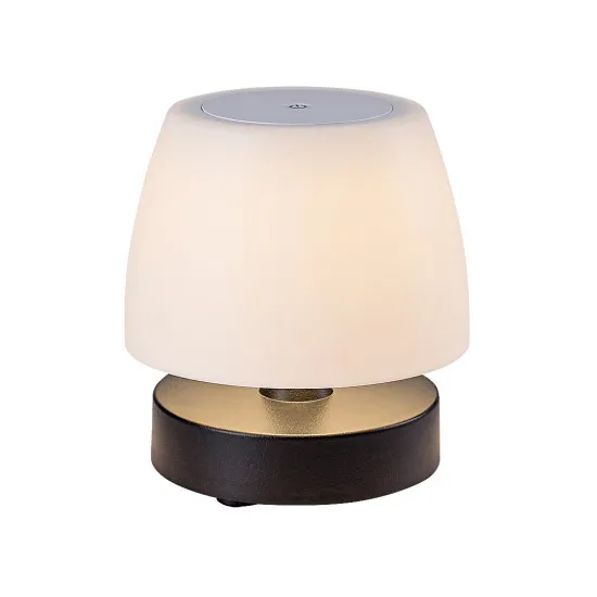 Rábalux Odera fekete hordozható LED asztali lámpa (RAB-7040) LED 1 izzós IP44