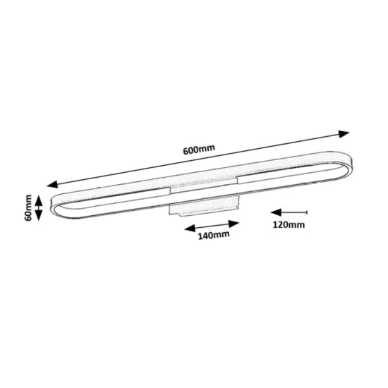 Rábalux Odran arany fürdőszobai LED tükörmegvilágító lámpa (RAB-75056) LED 1 izzós IP44