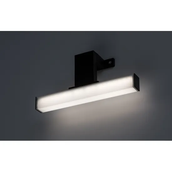 Rábalux Oliro fekete fürdőszobai LED tükörmegvilágító lámpa (RAB-75050) LED 1 izzós IP44