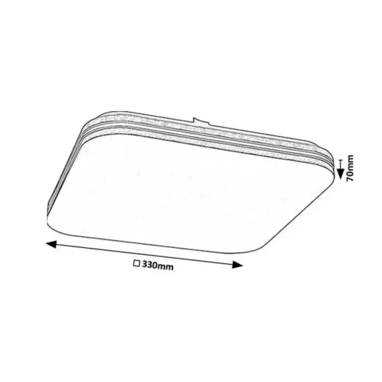 Rábalux Oscar 2 barna LED mennyezeti lámpa (RAB-71174) LED 1 izzós IP20