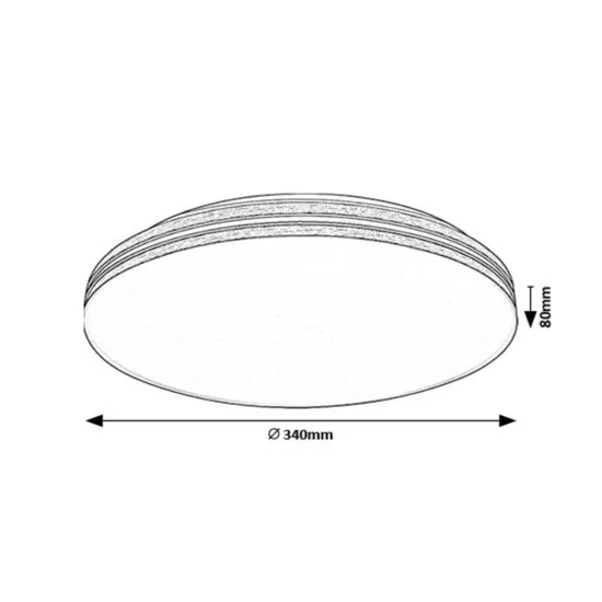 Rábalux Oscar 2 ezüst LED mennyezeti lámpa (RAB-71175) LED 1 izzós IP20