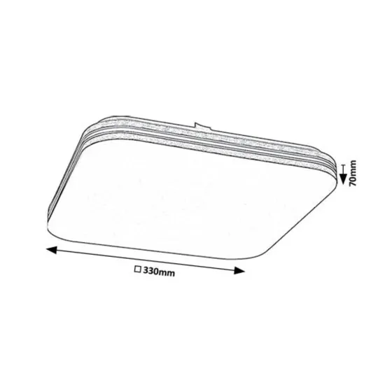 Rábalux Oscar 2 ezüst LED mennyezeti lámpa (RAB-71176) LED 1 izzós IP20