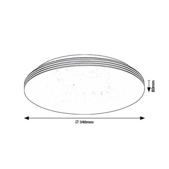 Rábalux Oscar 2 ezüst LED mennyezeti lámpa (RAB-71179) LED 1 izzós IP20