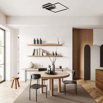 Rábalux Ottavia fekete LED mennyezeti lámpa (RAB-71370) LED 1 izzós IP20