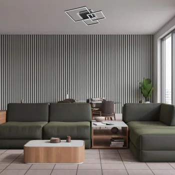 Rábalux Ottavia fekete LED mennyezeti lámpa (RAB-71371) LED 1 izzós IP20