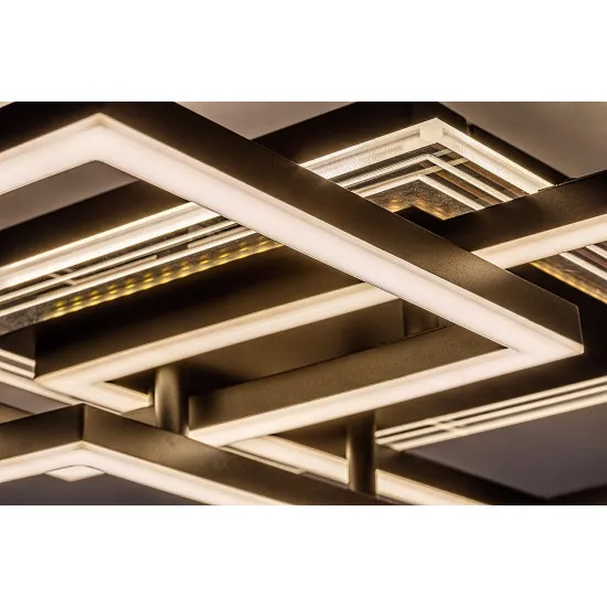 Rábalux Ottavia fekete LED mennyezeti lámpa (RAB-71371) LED 1 izzós IP20