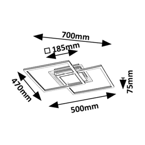 Rábalux Ottavia fekete LED mennyezeti lámpa (RAB-71372) LED 1 izzós IP20