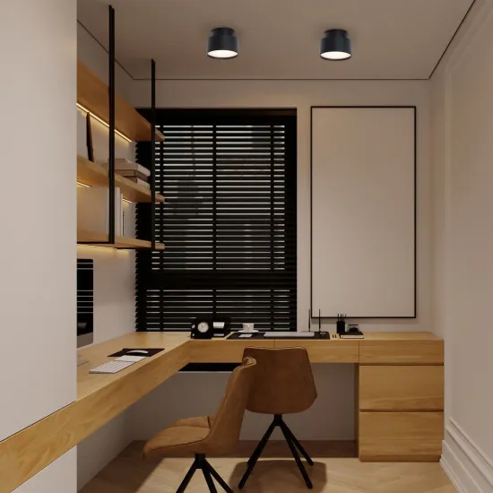 Rábalux Ovidia fekete LED mennyezeti lámpa (RAB-71320) LED 1 izzós IP20