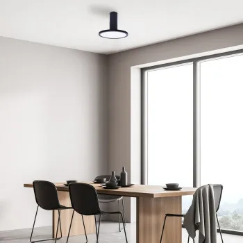 Rábalux Ovidia fekete LED mennyezeti lámpa (RAB-71323) LED 1 izzós IP20