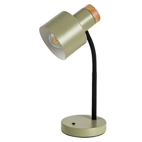 Rábalux Pastro fekete-khaki asztali lámpa (RAB-74099) E27 1 izzós IP20