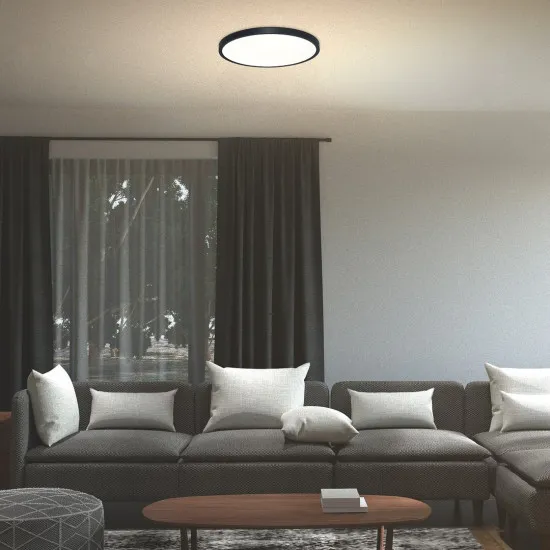 Rábalux Paulos fekete LED mennyezeti lámpa (RAB-71074) LED 1 izzós IP20