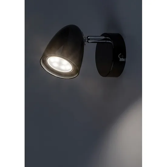 Rábalux Perico fekete fali spotlámpa (RAB-73015) GU10 1 izzós IP20