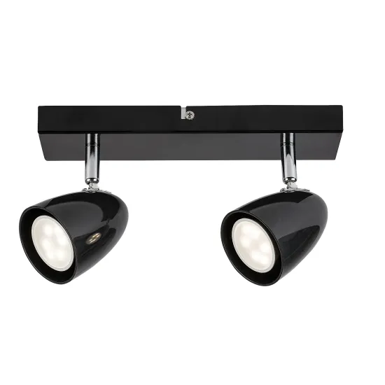 Rábalux Perico fekete mennyezeti spotlámpa (RAB-73017) GU10 2 izzós IP20