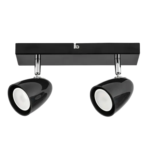 Rábalux Perico fekete mennyezeti spotlámpa (RAB-73017) GU10 2 izzós IP20