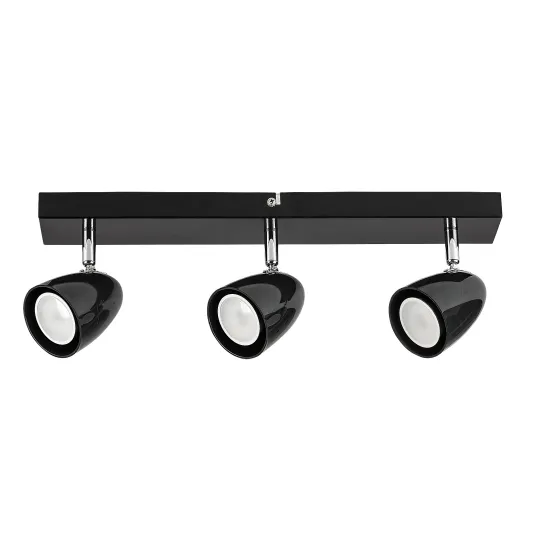 Rábalux Perico fekete mennyezeti spotlámpa (RAB-73019) GU10 3 izzós IP20