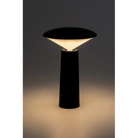 Rábalux Polperro fekete kültéri hordozható LED asztali lámpa (RAB-77147) LED 1 izzós IP20