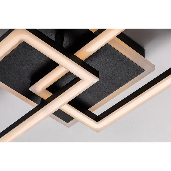 Rábalux Ramin fekete LED mennyezeti lámpa (RAB-71393) LED 1 izzós IP20