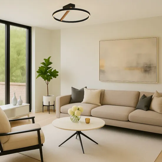 Rábalux Renara fekete/ arany LED mennyezeti lámpa (RAB-71351) LED 1 izzós IP20