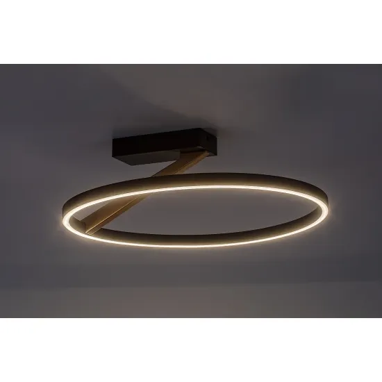 Rábalux Renara fekete/ arany LED mennyezeti lámpa (RAB-71351) LED 1 izzós IP20