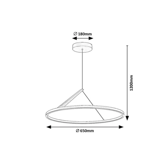 Rábalux Renara fekete/ arany LED függesztett lámpa (RAB-72352) LED 1 izzós IP20