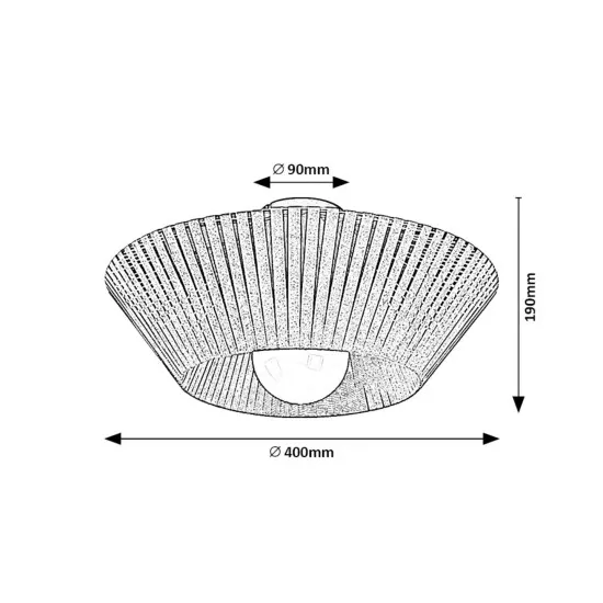 Rábalux Revan fekete mennyezeti lámpa (RAB-71248) E27 1 izzós IP20